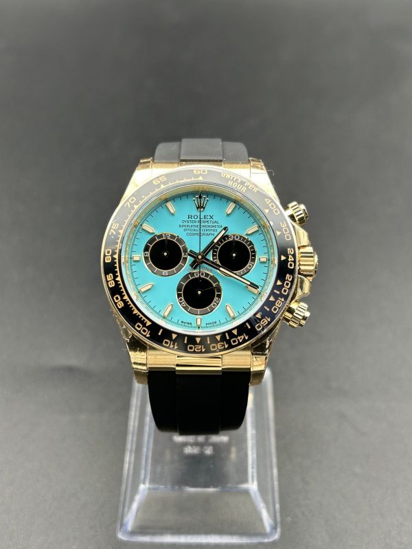 Noob Factory V4 Rolex Daytona 126518LN Gold Tturquoise Blue Dial Super Clone