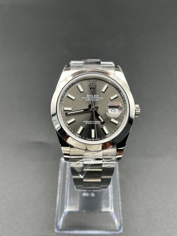 Noob Factory Rolex Datejust 126300 41mm Oyster Grey Dial Super Clone