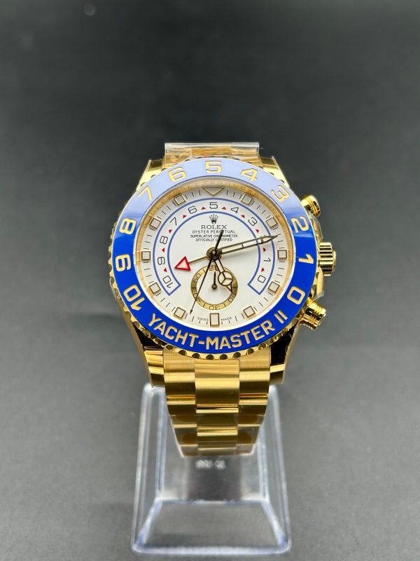 Noob Factory Rolex Yacht-Master 116688 Oyster YellowGold White Dial 44mm Super Clone
