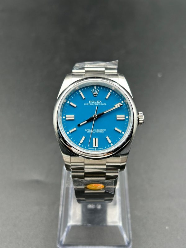 Noob Factory Rolex Oyster Perpetual 126000 36mm Oyster Turquoise Blue Dial Super Clone