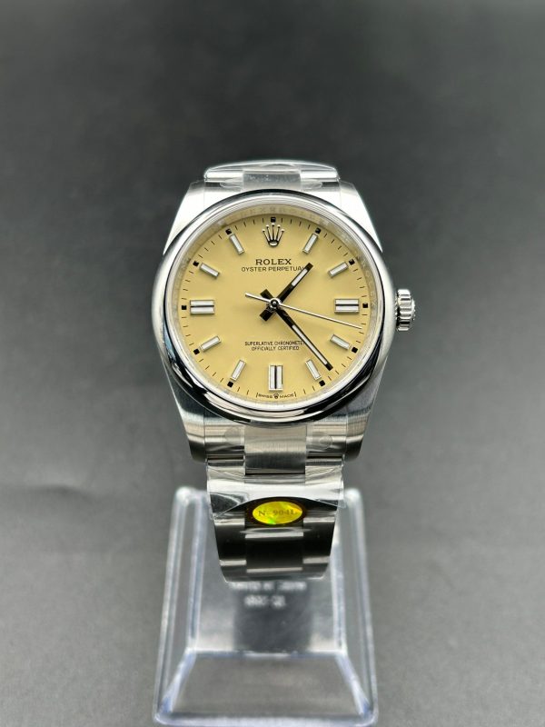 Noob Factory Rolex Oyster Perpetual 126000 36mm Oyster Champagne Cream Dial Super Clone