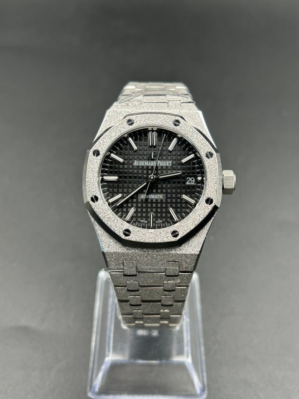 APS Factory Audemars Piguet Royal Oak 15454 Frost Gold 37mm Black Dial Super Clone