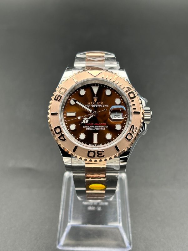 Noob Factory Rolex Yacht-Master 126621 Two-Tone RoseGold Oyster  Chocolate Dial 40mm Super Clone