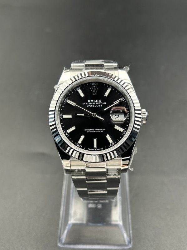 Noob Factory Rolex Datejust 126334 41mm Oyster Black Dial Super Clone