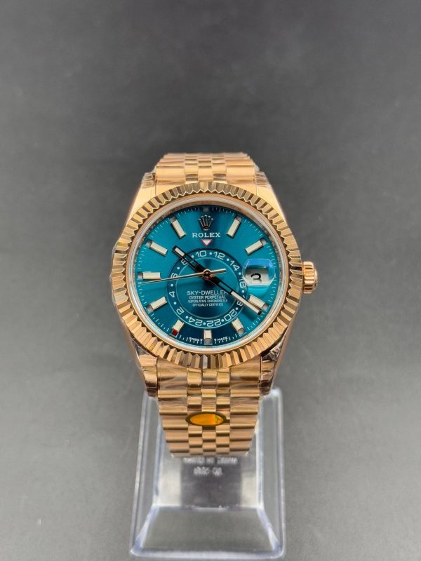 Noob Factory Rolex Sky-Dweller 336935 Jubilee42mm Teal Dial Super Clone