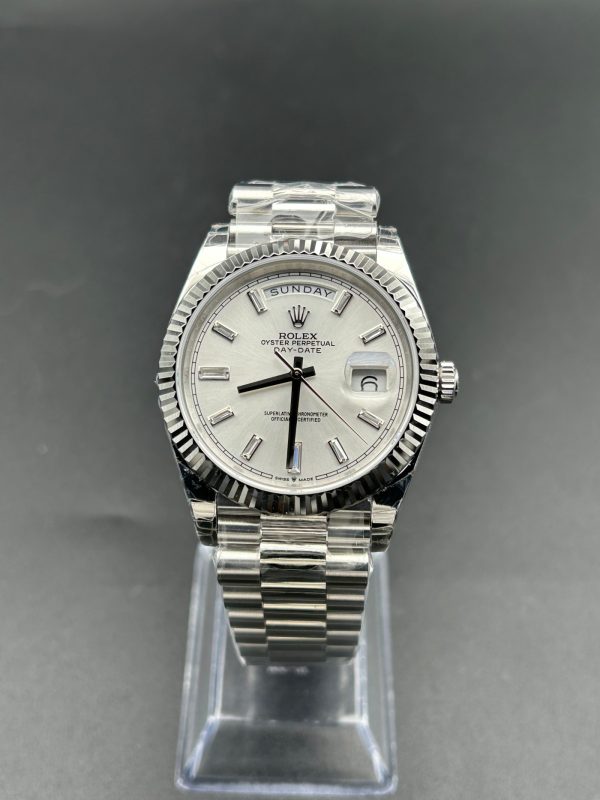 Noob Factory Rolex Day-Date 228236 40mm President Silver Dial Super Clone