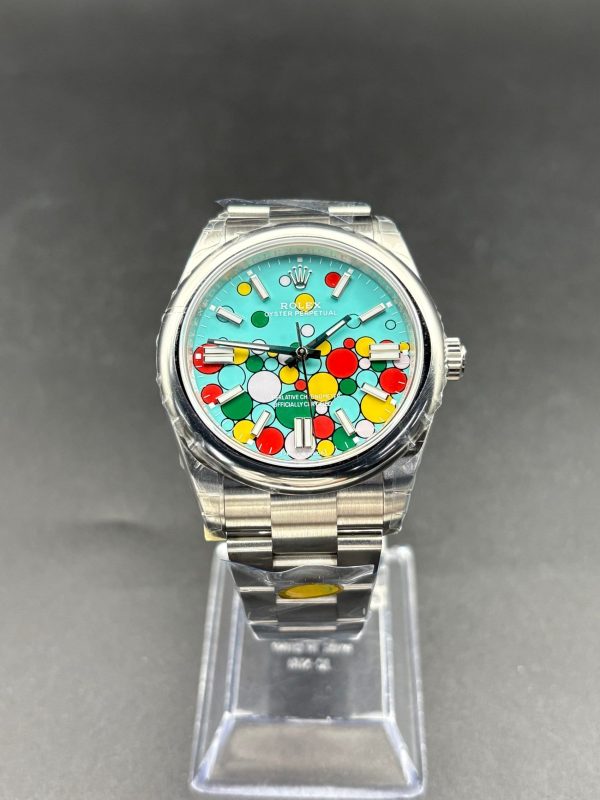 Noob Factory Rolex Oyster Perpetual 124300 41mm Oyster Turquoise Blue Celebration Dial Super Clone
