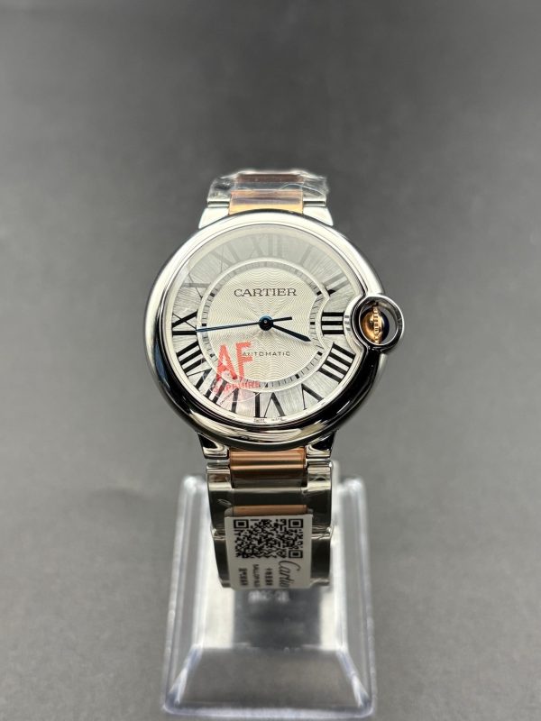 AF Factory Cartier Ballon Bleu 42mm Two-Tone Rose Gold White Dial Steel Super Clone