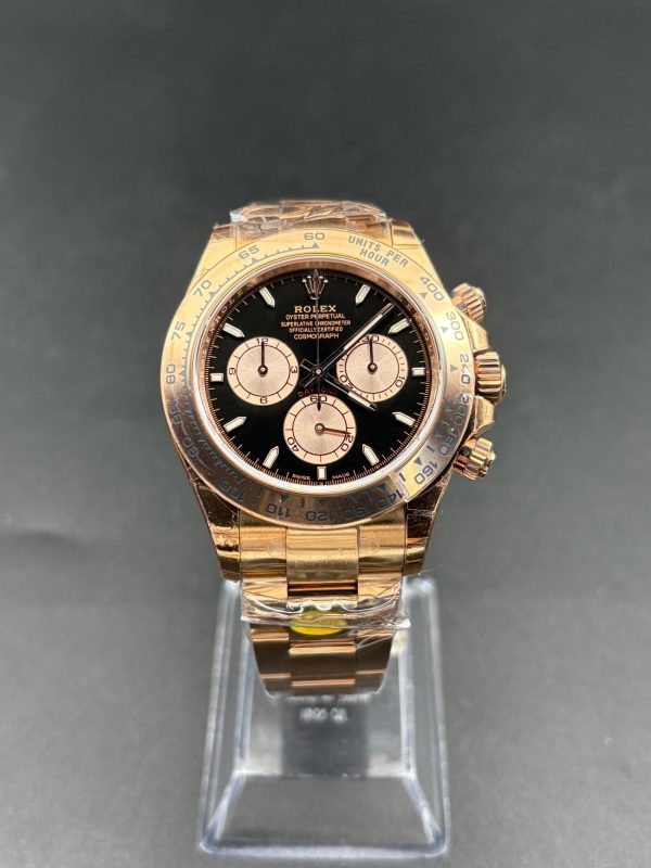 Noob Factory V4 Rolex Daytona 126505 RoseGold Black PandDial Super Clone