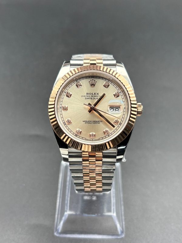 Noob Factory Rolex Datejust 126331 41mm Two-Tone RoseGold Jubilee Diamond Dial Super Clone