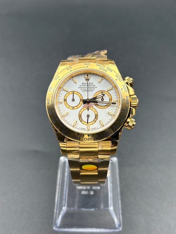 Noob Factory V4 Rolex Daytona 126508 Gold White Dial Super Clone