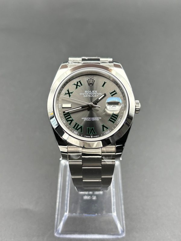 Noob Factory Rolex Datejust 126300 41mmOyster  Smooth Bezel Grey Dial Super Clone