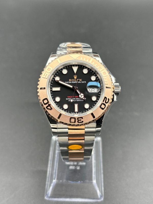 Noob Factory Rolex Yacht-Master 126621 Two-Tone RoseGold Oyster  Black Dial 40mm Super Clone