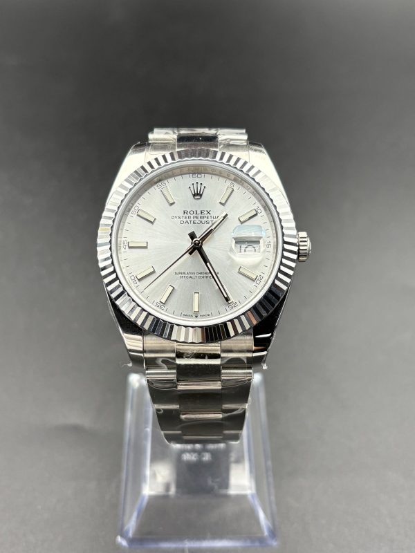 Noob Factory Rolex Datejust 126334 41mm Oyster Silver Dial Super Clone