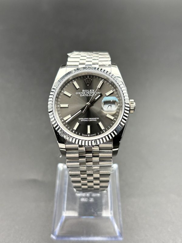 Noob Factory Rolex Datejust 126234 36mm Jubilee Grey Fluted-motif Dial Super Clone