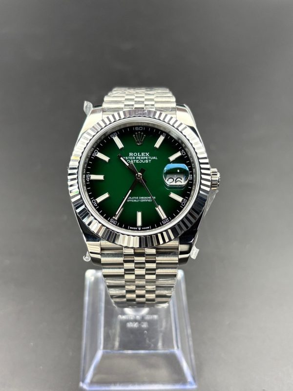 Noob Factory Rolex Datejust 126334 41mm Jubilee Green Gradient Dial Super Clone