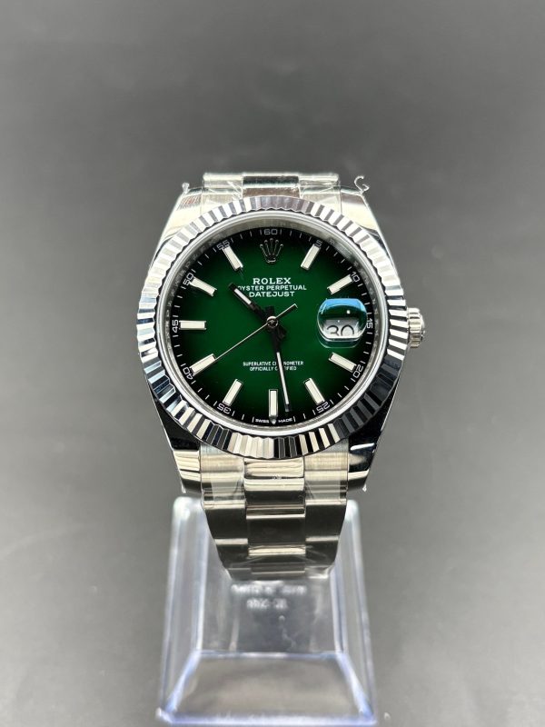 Noob Factory Rolex Datejust 126334 41mm Oyster Green Gradient Dial Super Clone