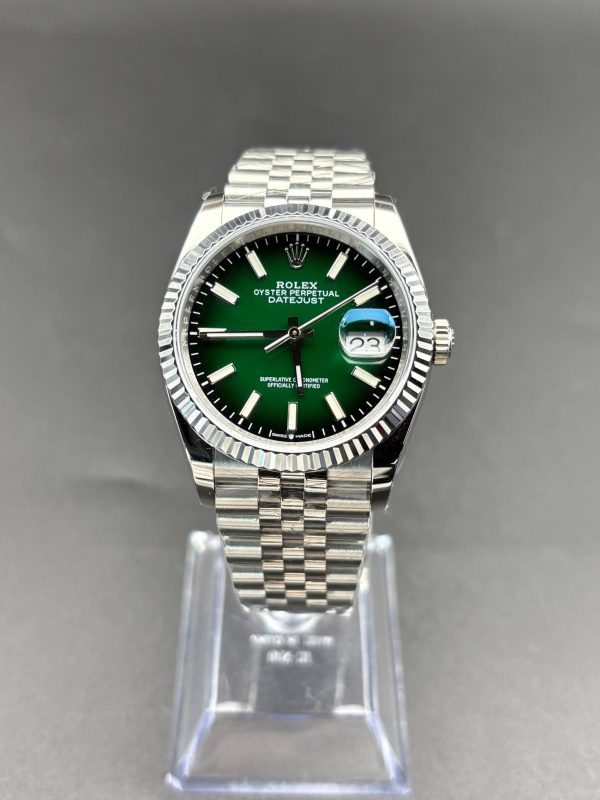 Noob Factory Rolex Datejust 126234 36mm Jubilee Green Gradient Dial Super Clone