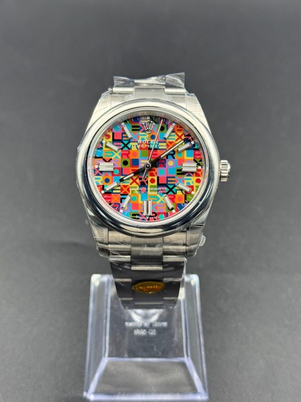 Noob Factory Rolex Oyster Perpetual 124300 41mm Oyster Colorful Geometric Dial Super Clone